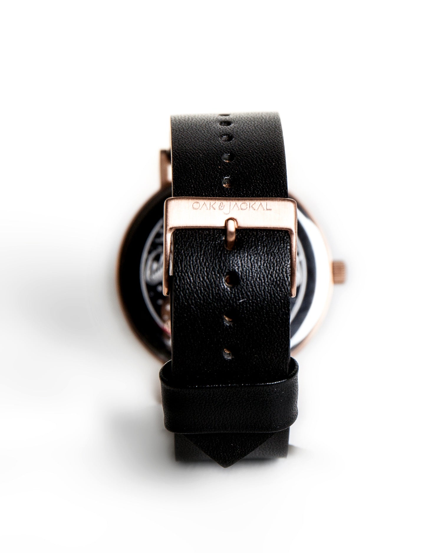 The Good Black Strap, Rose Gold Buckle – Bangalore Watch Company™